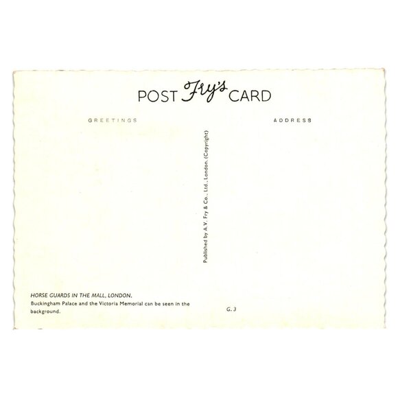 Vintage Horse Guards Mall London Postcard Buckingham Palace Tourism Royalty - Picture 2 of 2